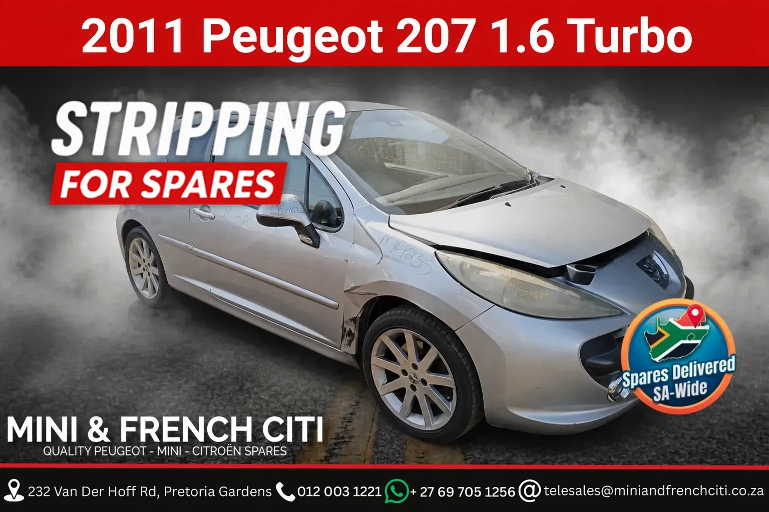 2011 Peugeot 207 10FJ view 1