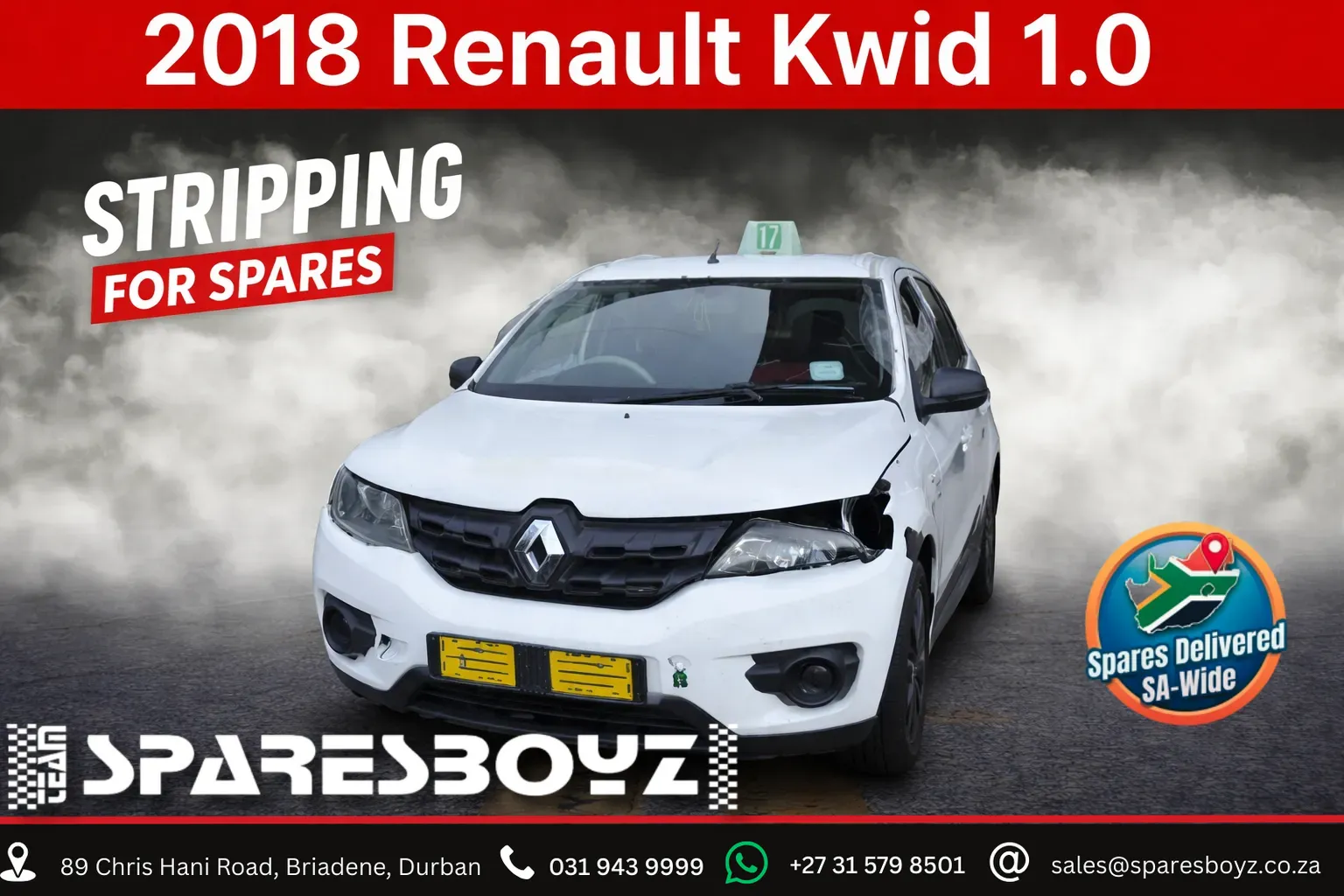 2018 Renault Kwid stripping for spares - quality used parts available