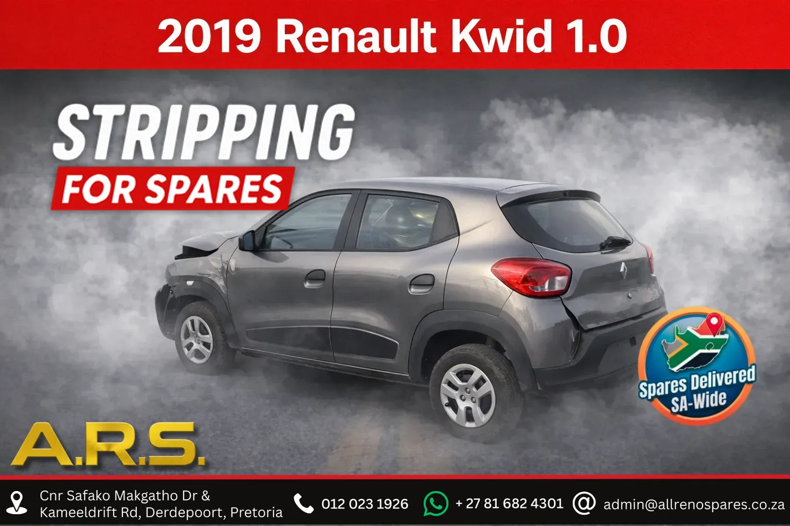 2019 Renault Kwid stripping for spares