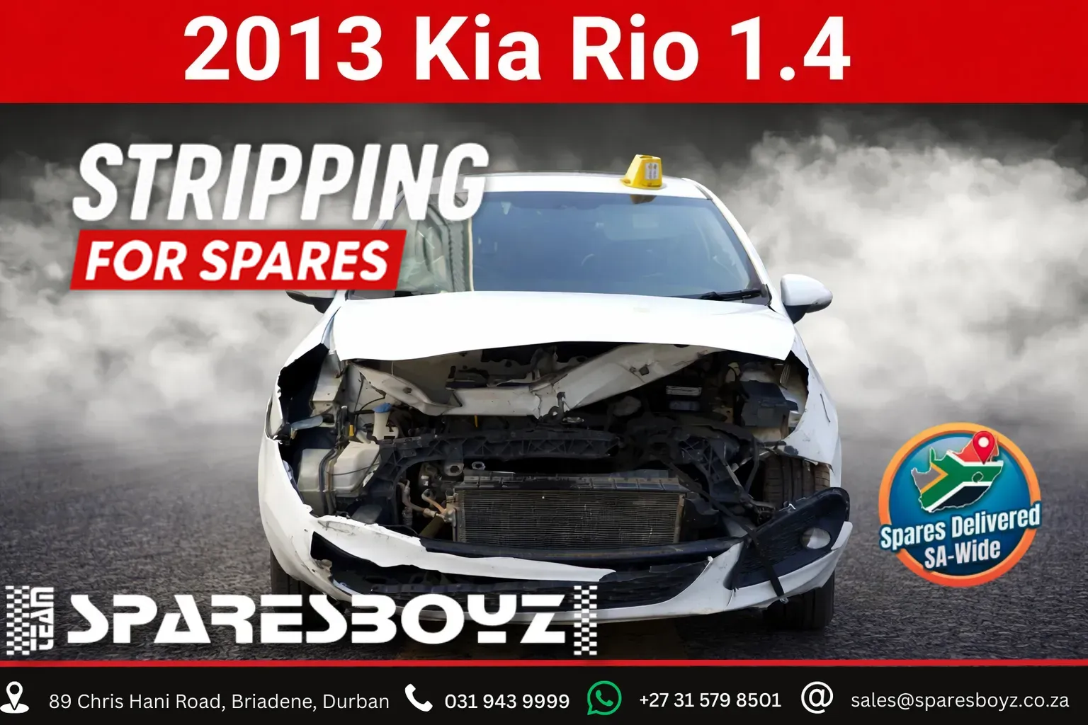 2013 Kia Rio G4FA view 1