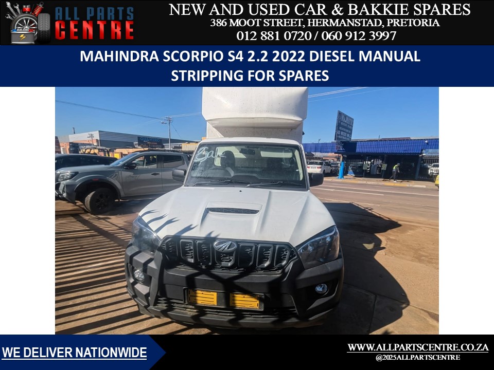 2022 Mahindra Scorpio S4  Stripping For Spares