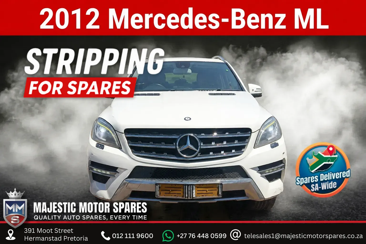 2012 Mercedes-Benz ML stripping for spares
