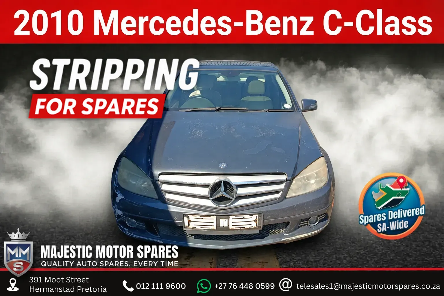 2010 Mercedes-Benz C-Class stripping for spares