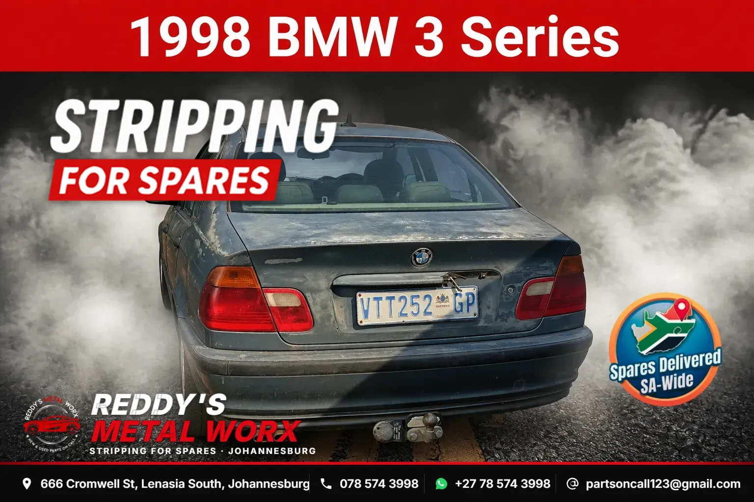 1998 BMW 3 Series stripping for spares