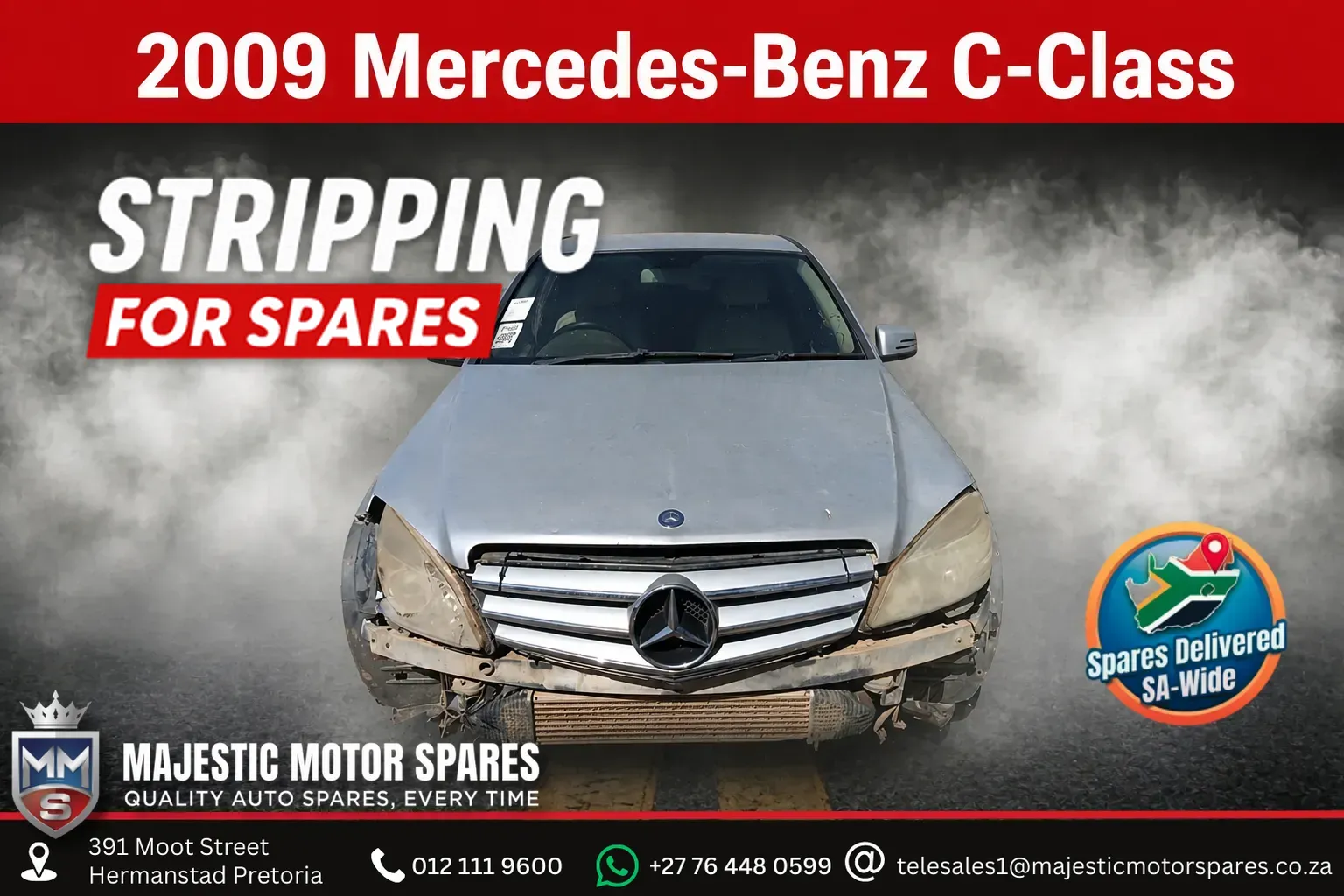 2009 Mercedes-Benz C-Class stripping for spares