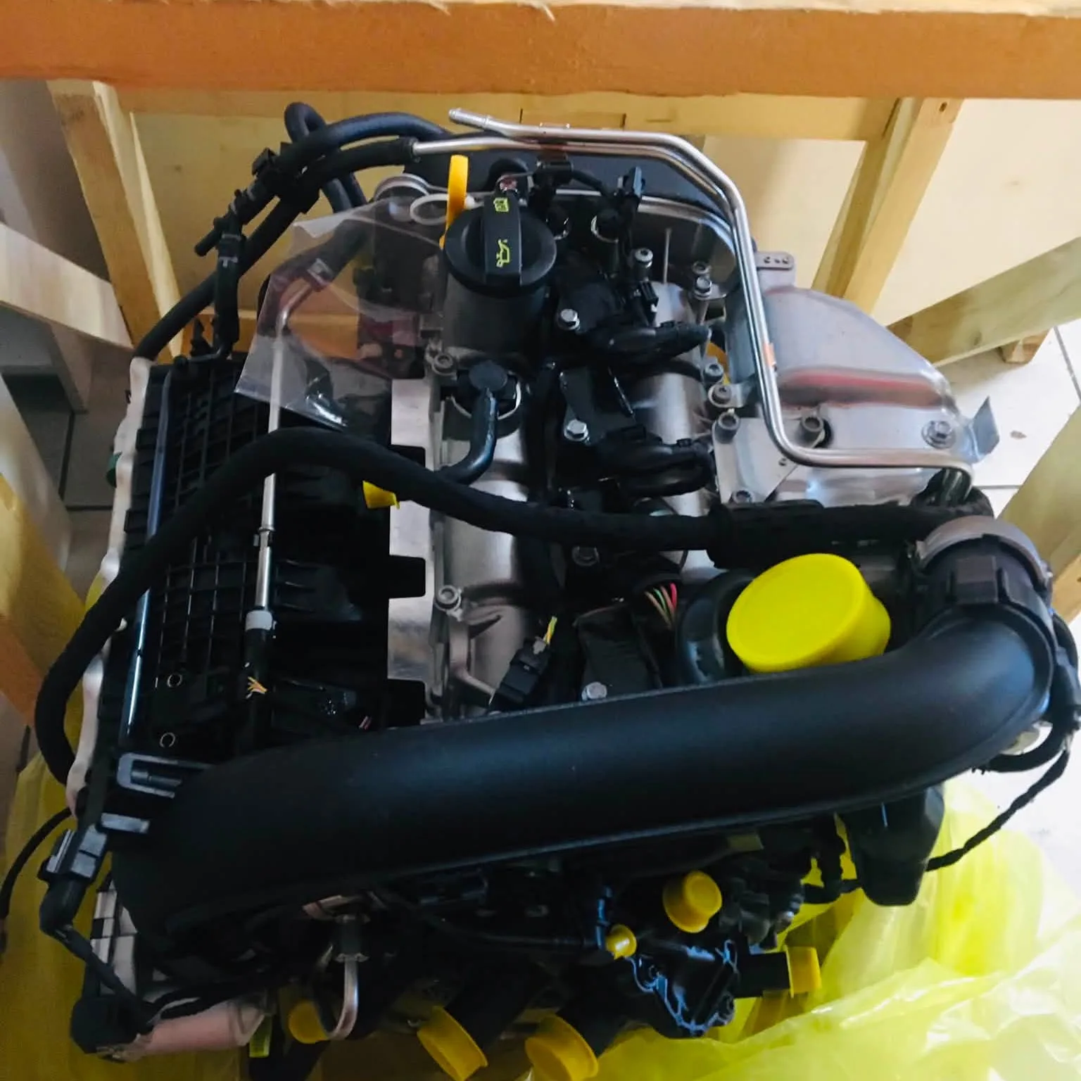 German petrol engine crated and ready for dispatch at Mereves Auto Spares, Kempton Park
