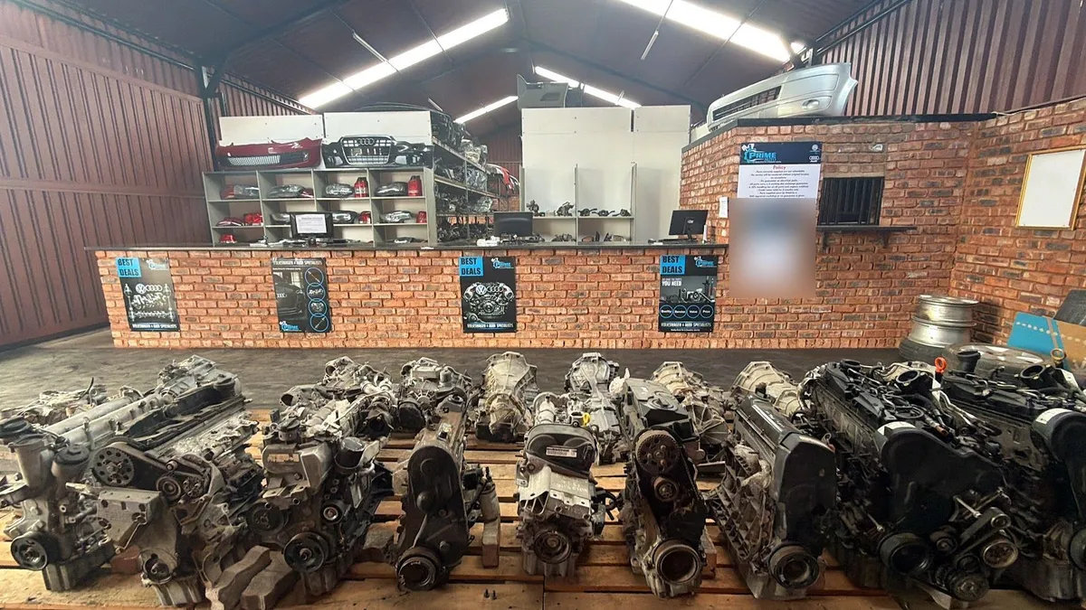 Used Volkswagen and Audi engines and gearboxes in stock at the Kirkney counter