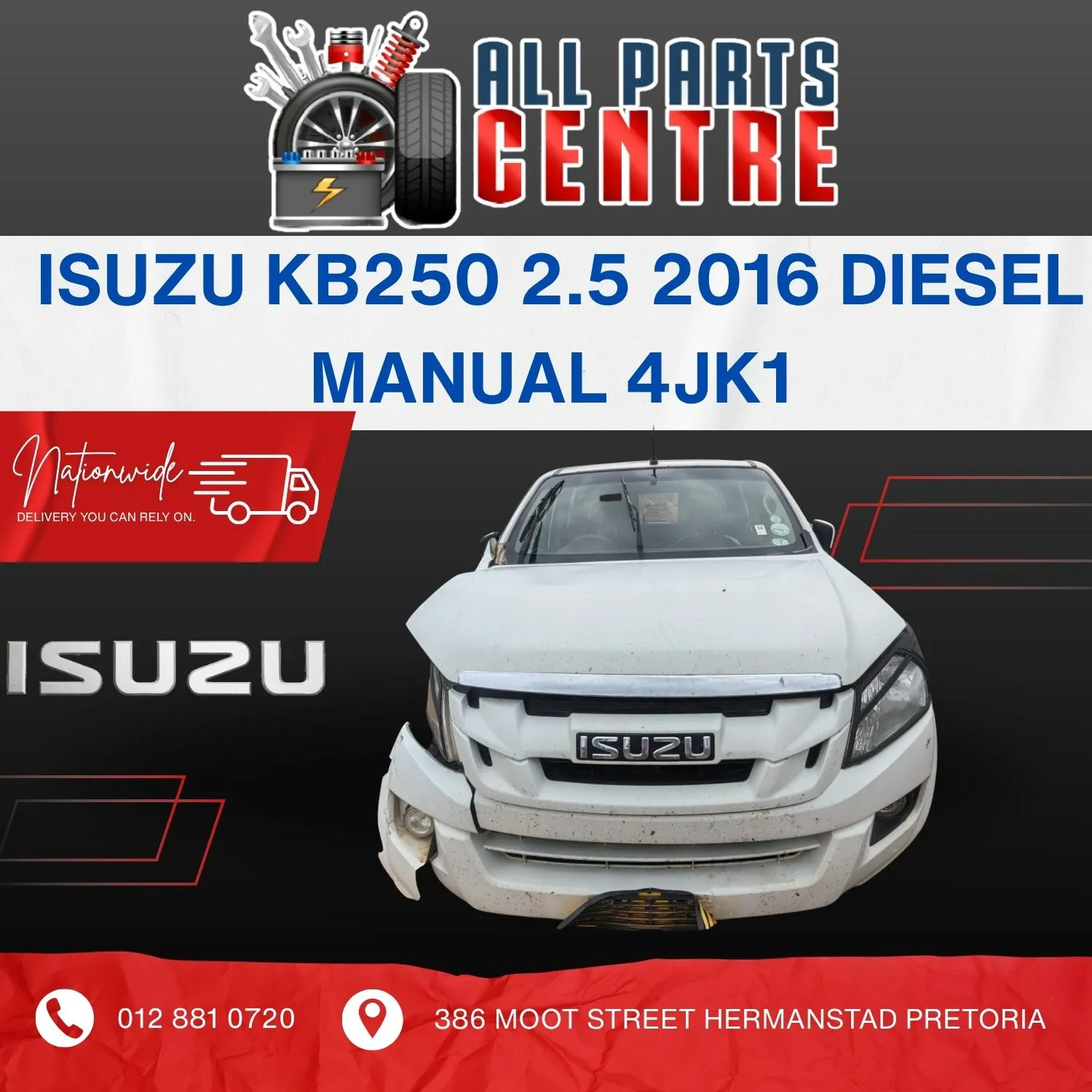 2016 Isuzu KB 4JK1 view 2